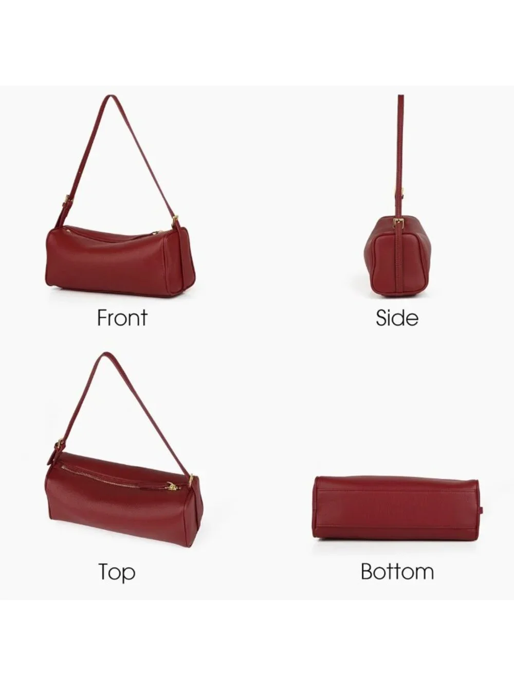 Premium Full Grain Leather Crossbody & Barrel Bag | Stylish Hobo Purse with